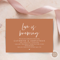 Love is brewing, Wedding Rehearsal Dinner Invitati