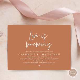 Love is brewing, Wedding Rehearsal Dinner Invitati Invitation