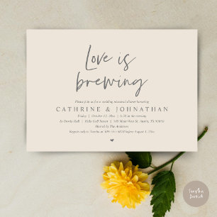 Love is brewing, Wedding Rehearsal Dinner Invitati Invitation