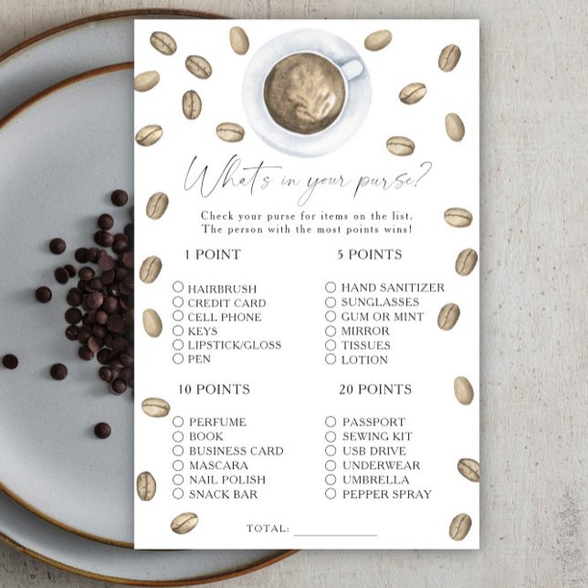 Love is brewing What's in your purse game (Creator Uploaded)