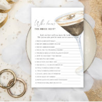 Love is brewing Who knows the bride best