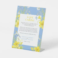 Love is caring blue spring wedding health
