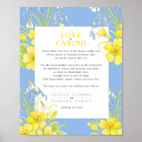 Love is caring blue spring wedding health
