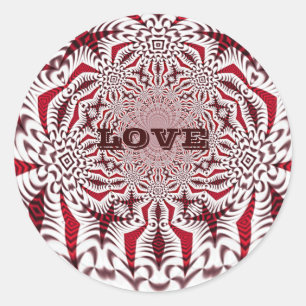 Love is!_ classic round sticker