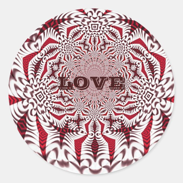Love is!_ classic round sticker (Front)