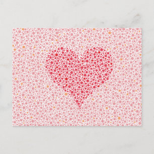 Love is Colour Blind Heart Silhouette Postcard