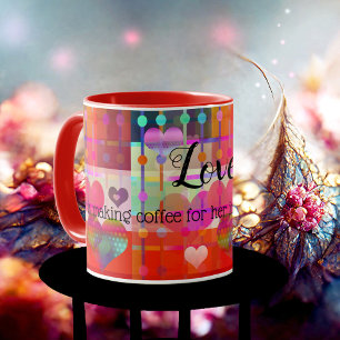 Love is ... Colourful Hearts Mug