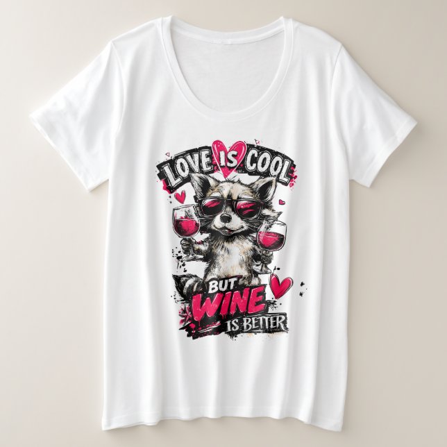 Love is cool plus size T-Shirt (Design Front)