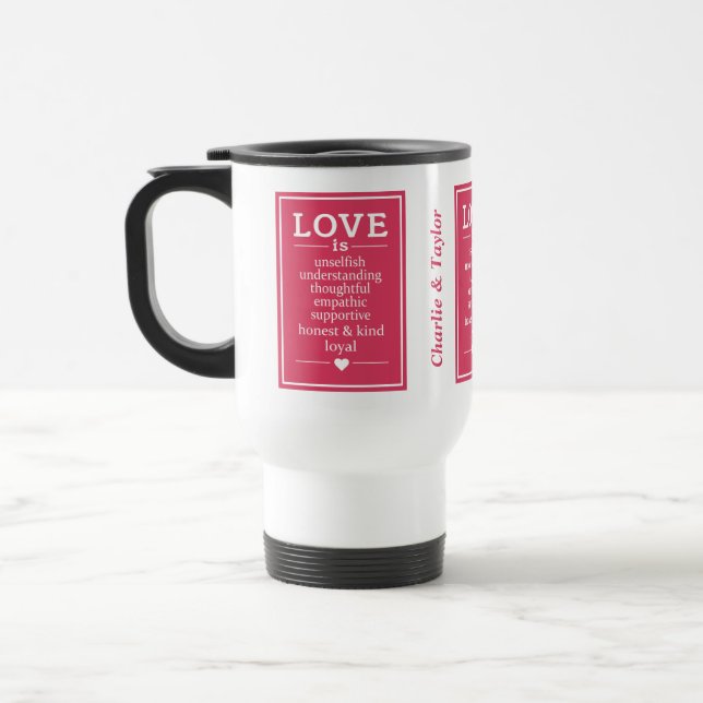 Love Is …custom names & date mugs (Left)