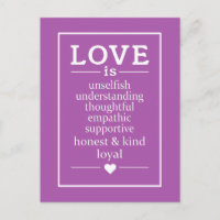 Love Is … custom text & colour table seating cards