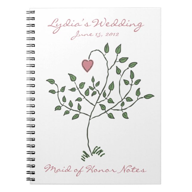 Love is deeply rooted Maid of Honour Notebook (Front)