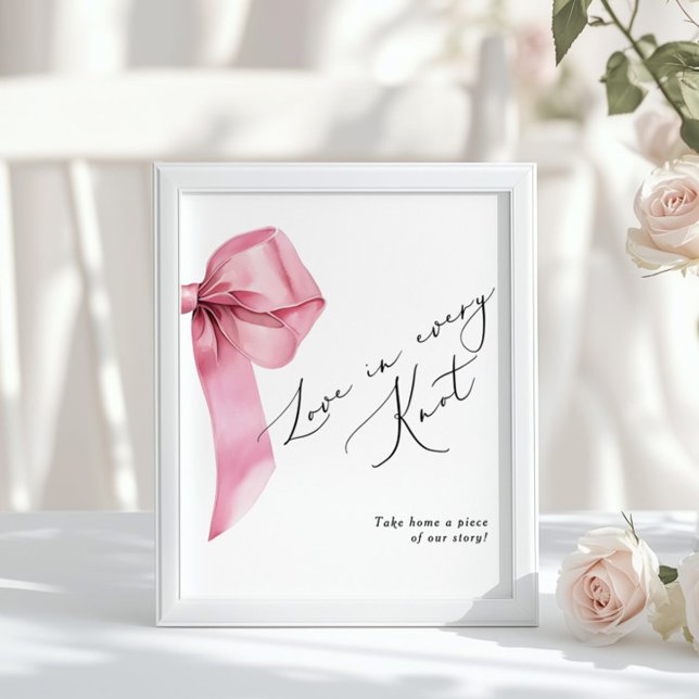 Love is every Knot Pink Bow Favours Poster (Creator Uploaded)