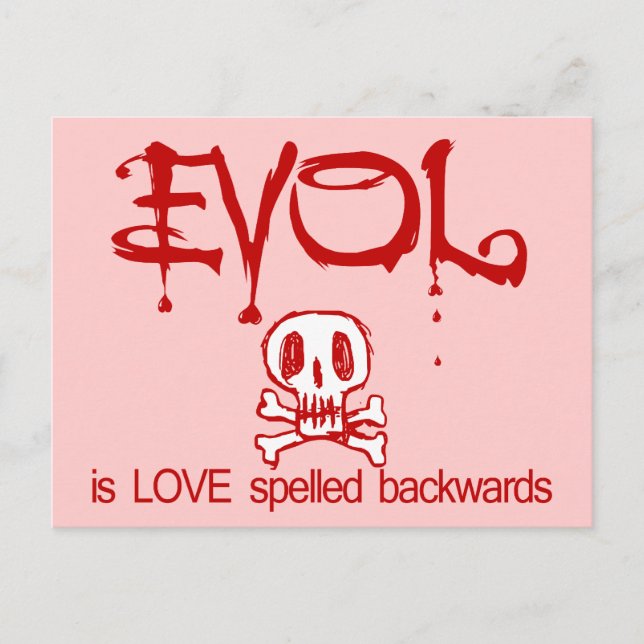 Love is Evil Postcard (Front)