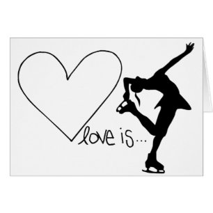 Love is Figure Skating, Girl Skater & Heart