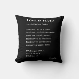 Love is fluid poem poetry  cushion