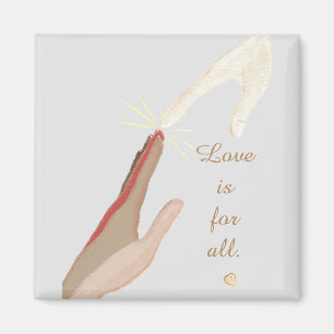 Love is for all Spiritual Universal Hands Magnets