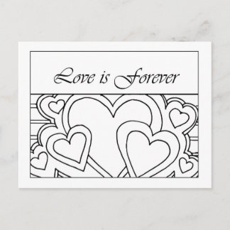 Love is Forever Drawing Postcard