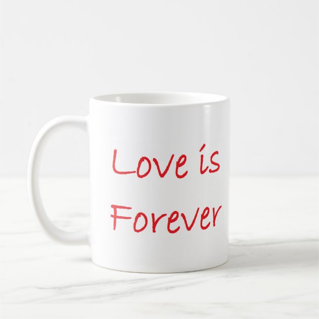 love is forever notebook ceramic ornament coffee mug (Left)