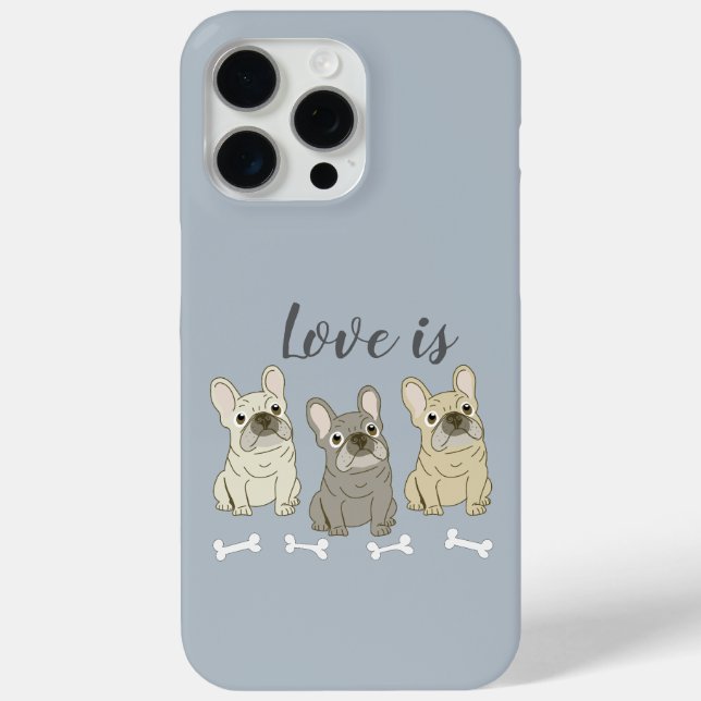 Love is French Bulldogs Case-Mate iPhone Case (Back)