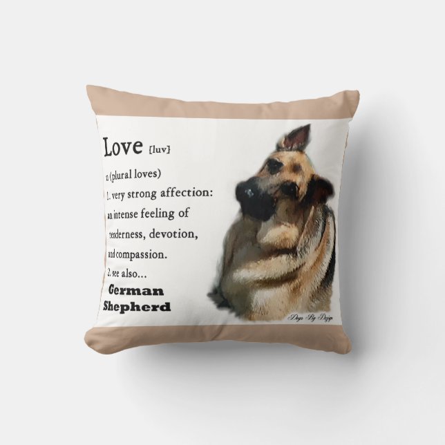 Love Is German Shepherd Gifts Cushion (Front)