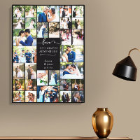 Love is Greatest Adventure Wedding Photo Collage