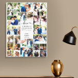 Love is Greatest Adventure Wedding Photo Display Canvas Print<br><div class="desc">Wedding photo collage canvas lettered with "Love is the Greatest Adventure" and further personalised with the bride and groom names and wedding date. Photo collage template automatically displays your wedding pictures in vertical horizontal and square formats. Design is shown in black and white - if you want to change the...</div>