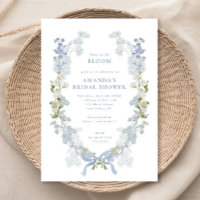 Love is in Bloom Blue Floral Wreath Bridal Shower