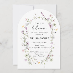 Love Is In Bloom Bridal Shower Arch Invitation