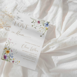 Love is in Bloom Bridal Shower- Elegant Floral Invitation