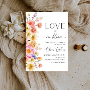 Love Is in Bloom Bridal Shower-Elegant Spring Bloo Invitation