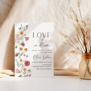 Love is in Bloom Bridal Shower-Floral Garden Party Invitation