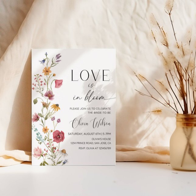 Love is in Bloom Bridal Shower-Floral Garden Party Invitation (Creator Uploaded)