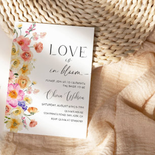 Love is in Bloom Bridal Shower-Floral Garden Party Invitation