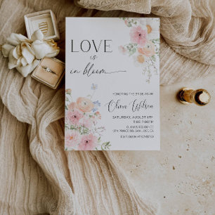 Love is in Bloom Bridal Shower-Floral Garden Party Invitation