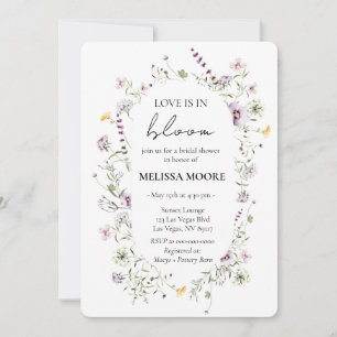 Love Is In Bloom Bridal Shower Invitation