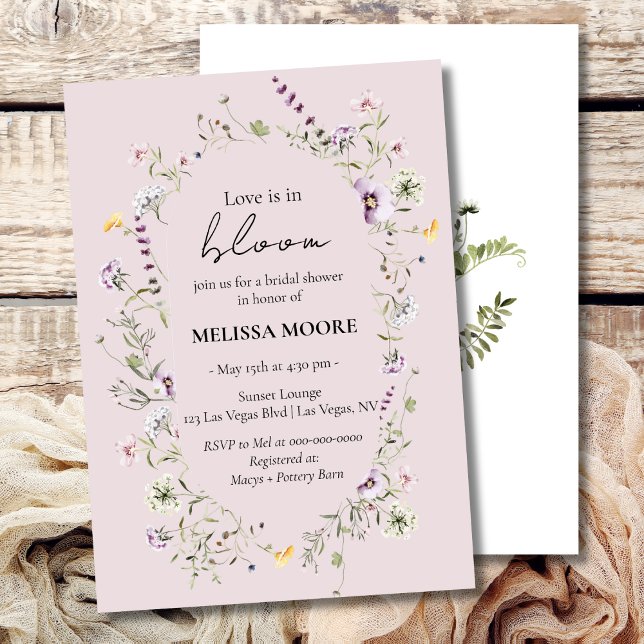 Love Is In Bloom Bridal Shower Invitation (Creator Uploaded)