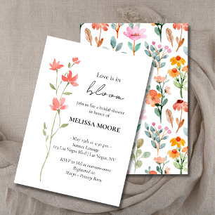 Love Is In Bloom Bridal Shower Invitation