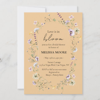 Love Is In Bloom Bridal Shower Invitation