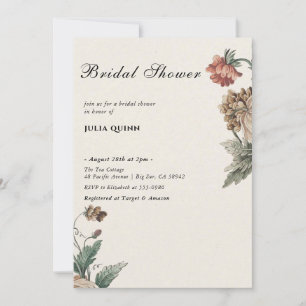 love is in bloom bridal shower invitations, invitation