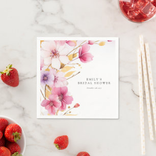 Love is in Bloom Bridal Shower Napkin