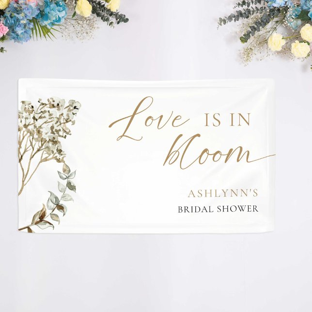 Love is in Bloom Bridal Shower Pampas Grass Banner (Creator Uploaded)