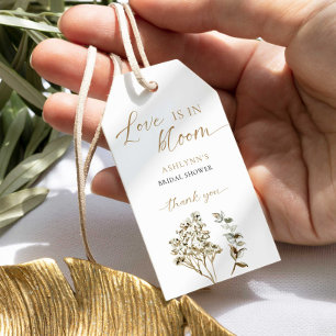 Love is in Bloom Bridal Shower Pampas Grass Gift Tags