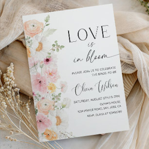 Love is in Bloom Bridal Shower Party Invitation