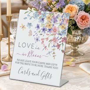 Love is in Bloom Cards & Gifts Bridal Shower Pedestal Sign
