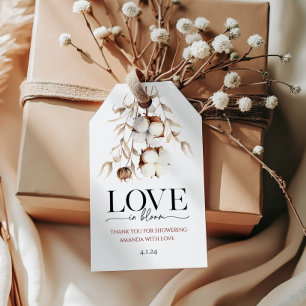 Love is in Bloom Cotton Bridal Shower Gift Tag