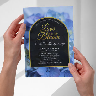 Love Is in Bloom Delicate Blue Hydrangea Invitation