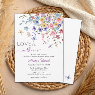 Love is in Bloom Dragonflies Bridal Shower Invitation