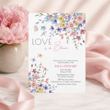 Love is in Bloom Dragonflies Pink Baby Shower