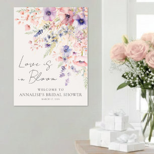 Love Is In Bloom Elegant Wildflower Bridal Shower Poster