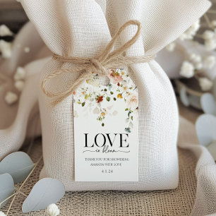 Love is in Bloom Floral Bridal Shower Gift Tag